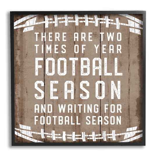 Stupell Industries Time of Year Football Season Rustic Sports Phrase Framed Wall Art